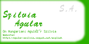 szilvia agular business card